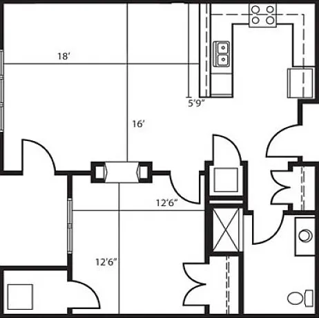 One Bedroom 118 One Bedroom 118