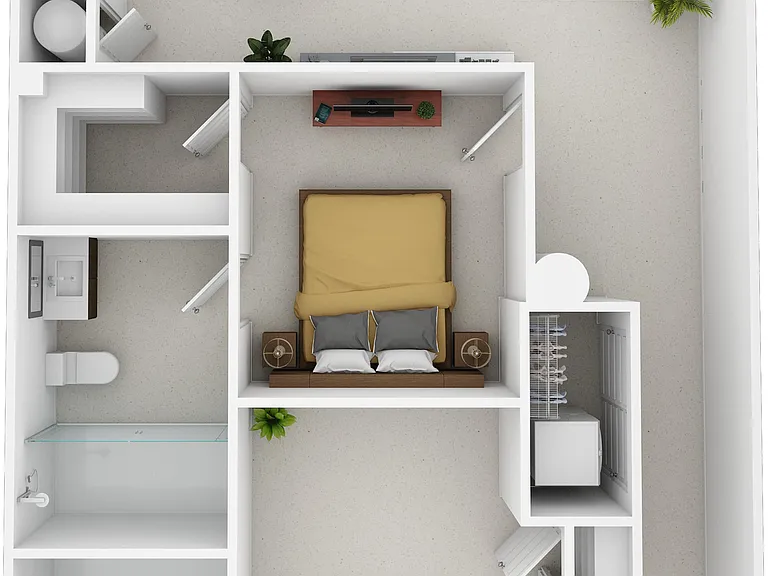 Experience luxury living with this beautifully designed one-bedroom floor plan. Experience luxury living with this beautifully designed one-bedroom floor plan.
