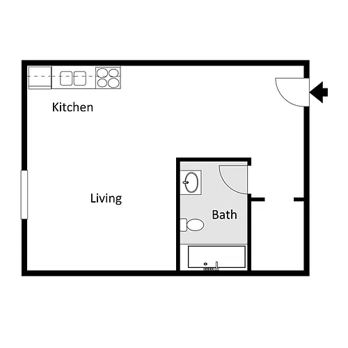 Floor plan Landmark Studio