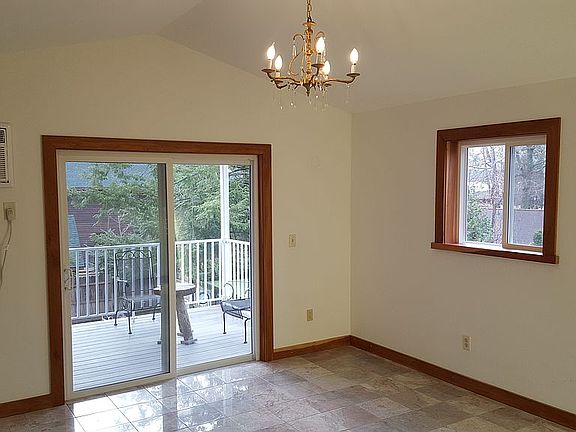 vaulted ceiling + chandelier