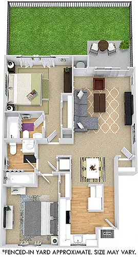 Floor plan Hawthorne with Fenced-In Yard