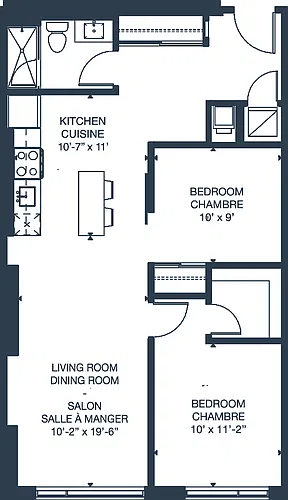 Floor plan 3 Bedrooms*