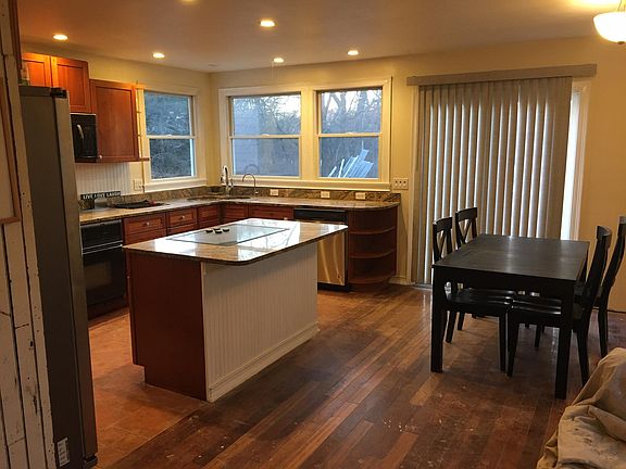 Kitchen with Slider to Deck