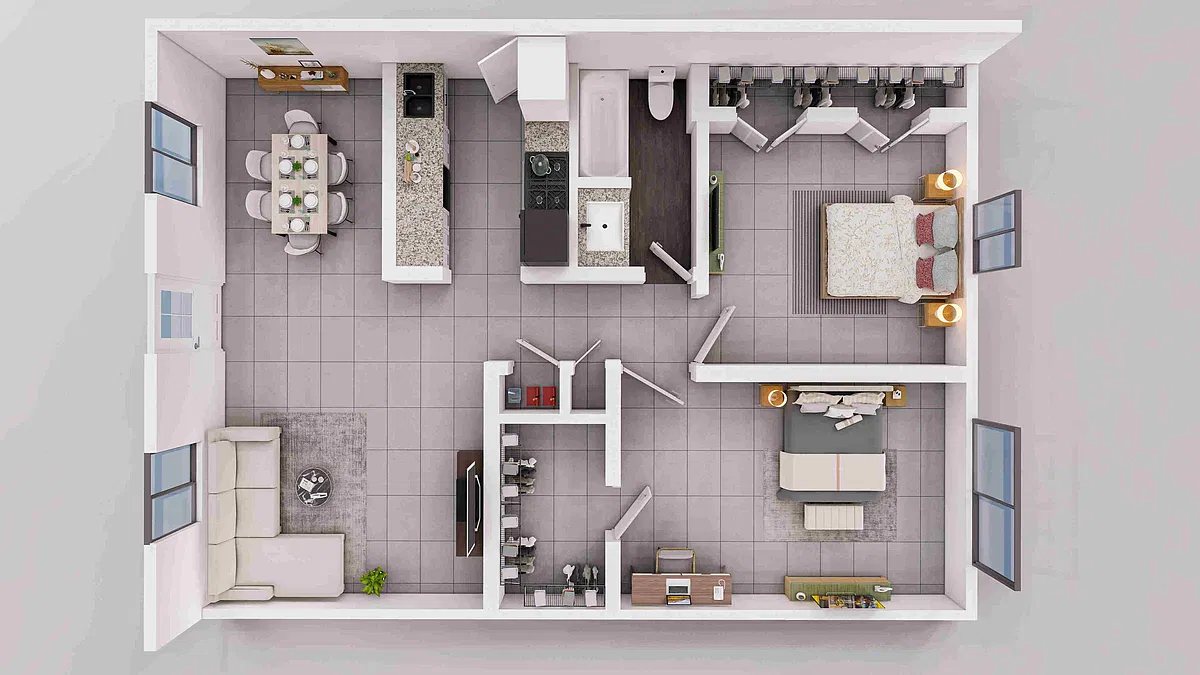 Floor plan 2X2-A