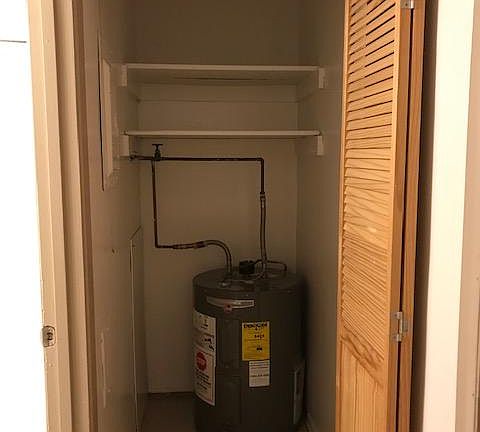 Hallway closet, new water heater.