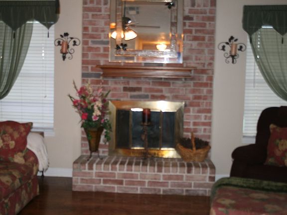 All Brick Fireplace 