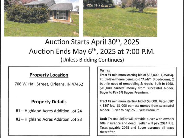 706 W Hall St, Orleans, IN 47452