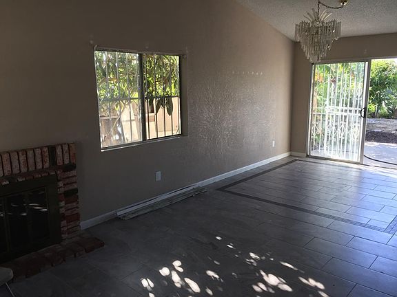 Living area with fireplace