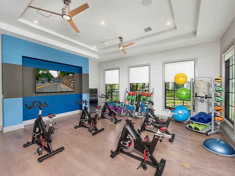 Your fitness center has a dedicated spin and yoga studio