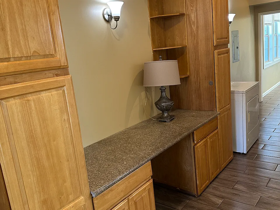 Hallway with office area