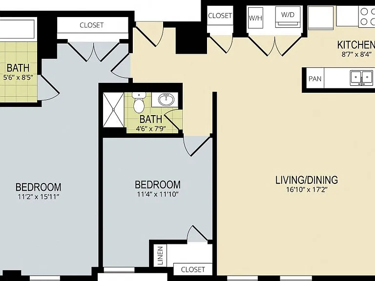 Explore this contemporary apartment layout, perfect for modern living. Explore this contemporary apartment layout, perfect for modern living.