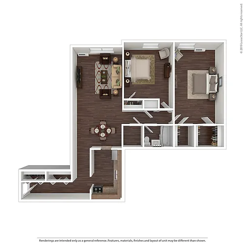 Floor plan Two Bedroom Deluxe