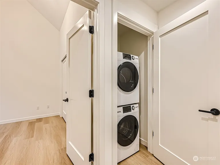 Upstairs washer and dryer. Comes with room ventilation and light.