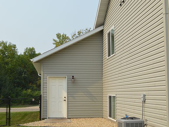 Backyard garage entrance