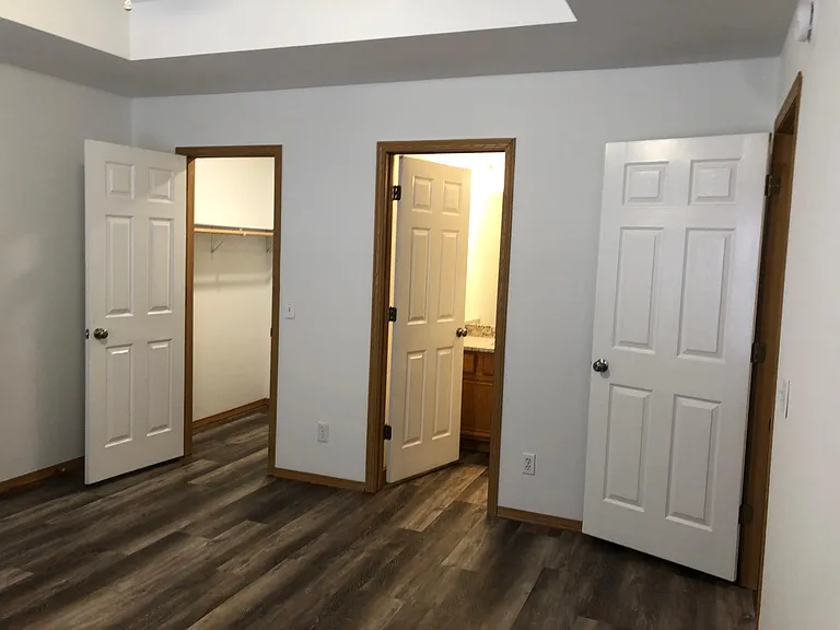 Master bedroom walk-in closet and bathroom