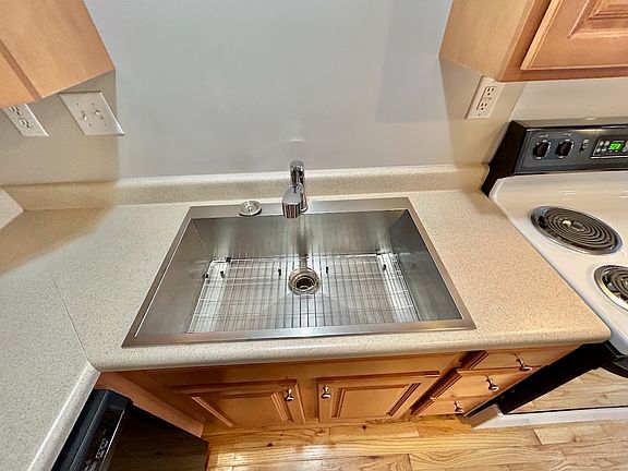 Chef's sink in kitchen