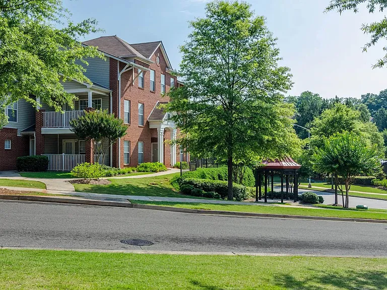 Wide sidewalks make strolls through the community a breeze
