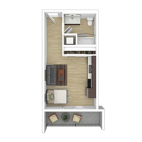 Floor plan SB3 369 sqft