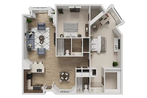 Floor plan 2 Bedroom A