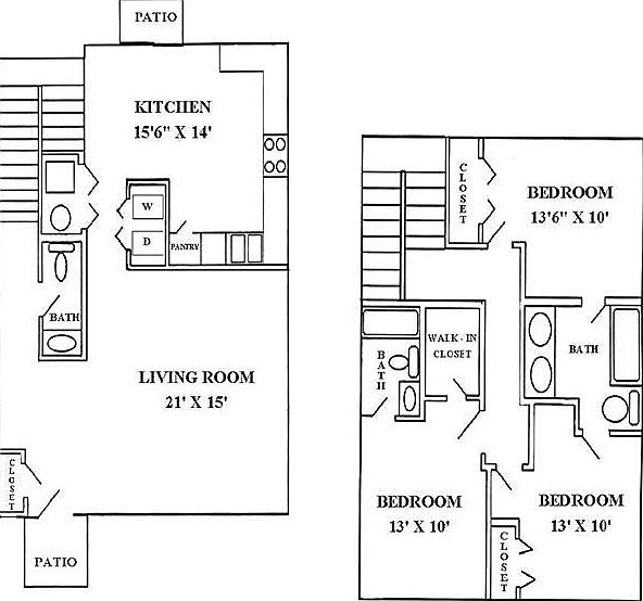 1062 Regent Drive 3 Bedroom Townhouse Layout