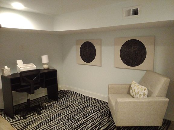 Lower level lounge/office space