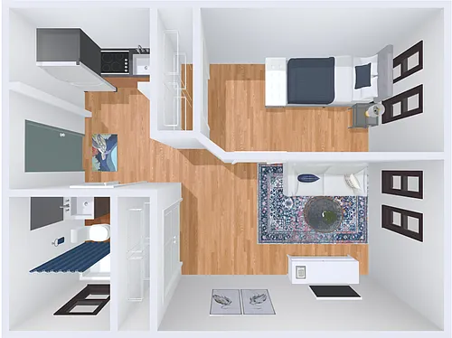 Floor plan 1bd/1b 1