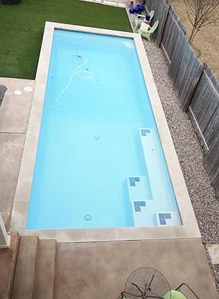 11' x 30' pool goes from 4' to 6' deep. Cool off in your own backyard in the hot Texas summers.