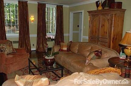 Living Room : Large room with beautiful fireplace and lighting.