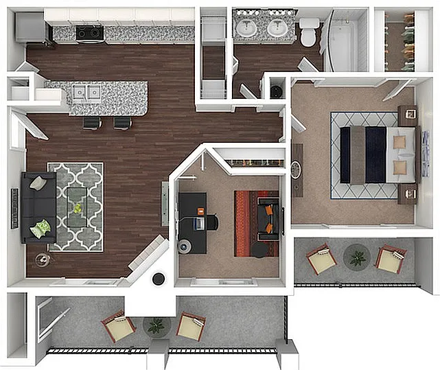 B1 | 2x1 | 860 sf B1 | 2x1 | 860 sf