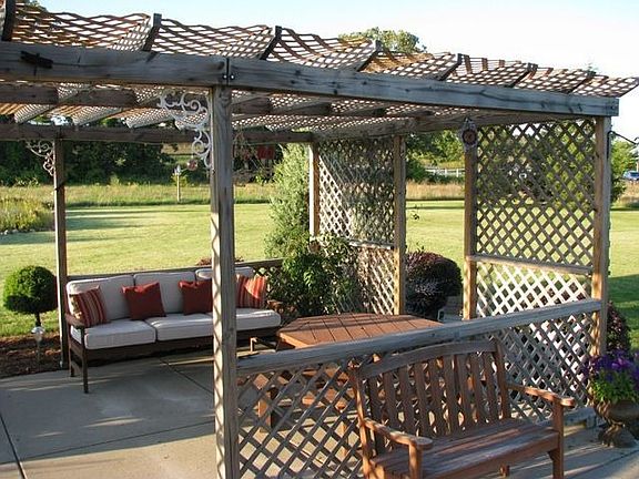Beautiful Gardens surround this Huge Pergola! Awesome Views