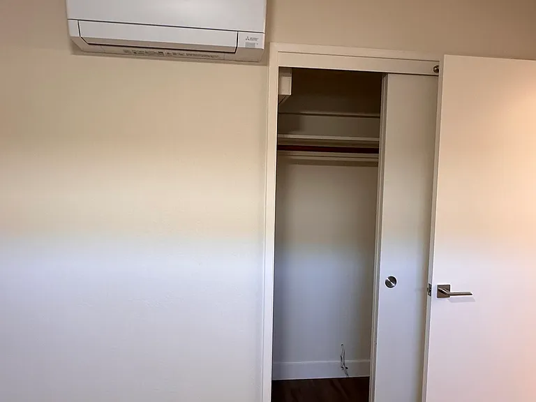 Bedroom closet and HVAC system