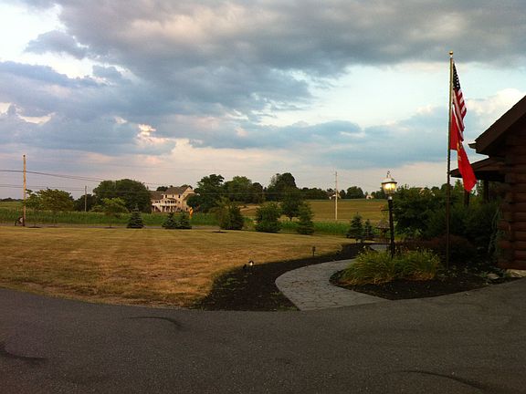 Front tree lined yard