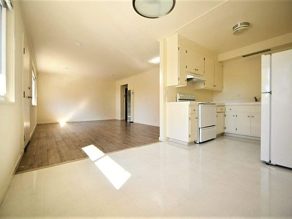 Spacious kitchen with dining area