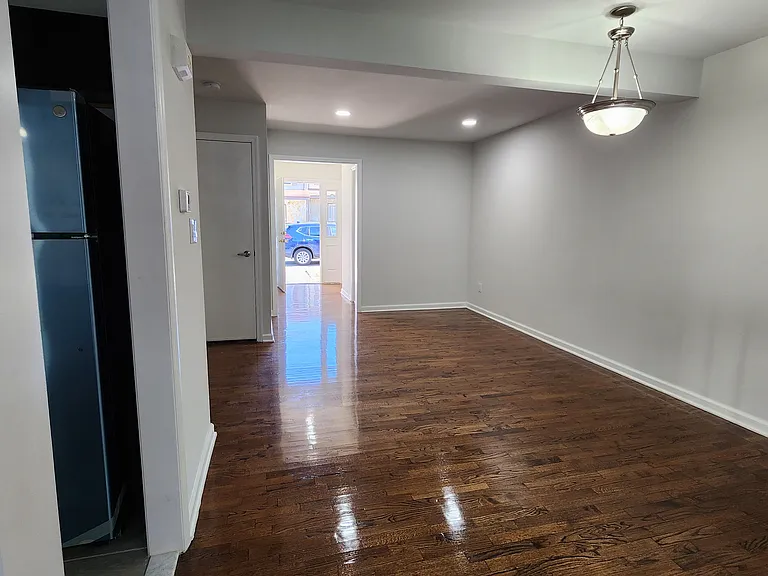 Spacious living room. New hardwood floors