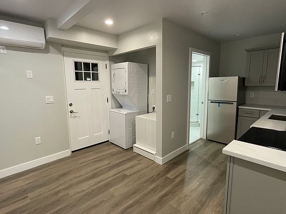 Washer and dryer area.