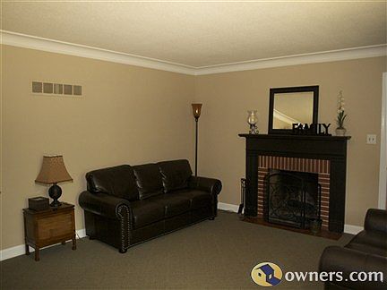 Wood burning fireplace in livingroom