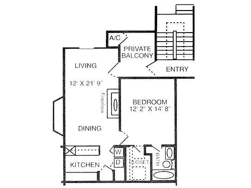 Floor plan 1 Bedroom