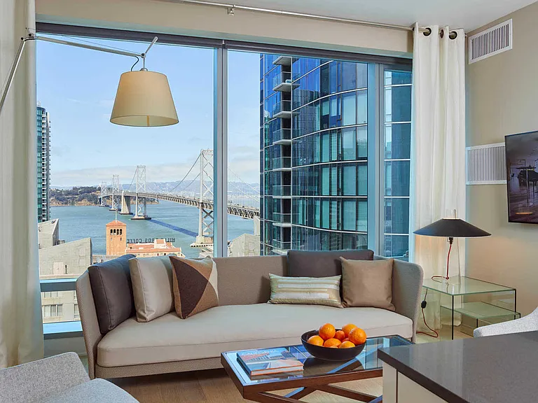 Living Room with Floor-to-Ceiling Windows
