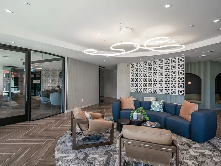 Step into the epitome of elegance at Modera EaDo's stunning leasing office, where luxury meets convenience.