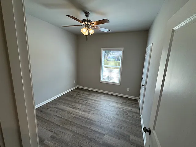 2 Secondary Bedrooms on Main Level have closets and ceiling fans
