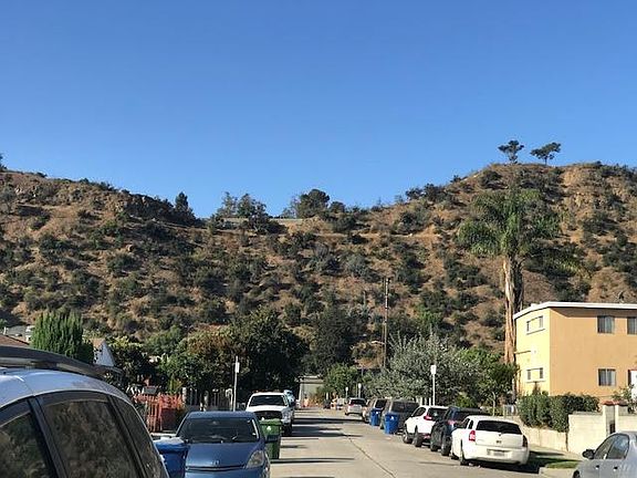 VIEW OF STREET AND HILLSIDE