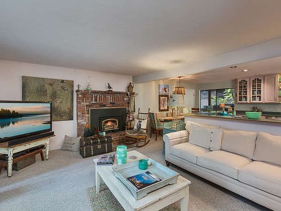 open living, dining, kitchen