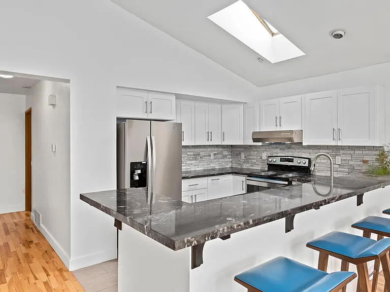 Kitchen with commercial hood