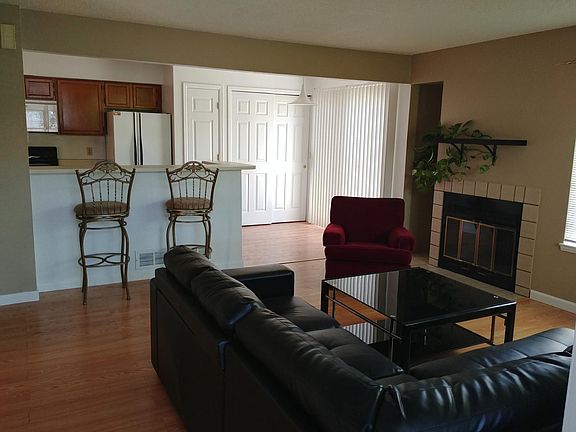 Kitchen and eating area from the living room.