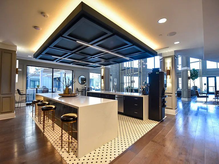 Our coworking lounge is complete with a complimentary coffee station.