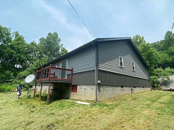 Back deck and back yard
