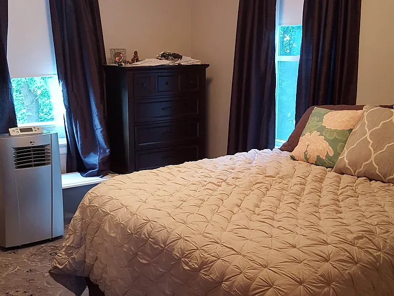 Bedroom 1 (back of unit); now carpeted