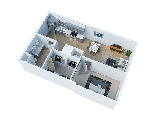 Floor plan 1 Bedroom G