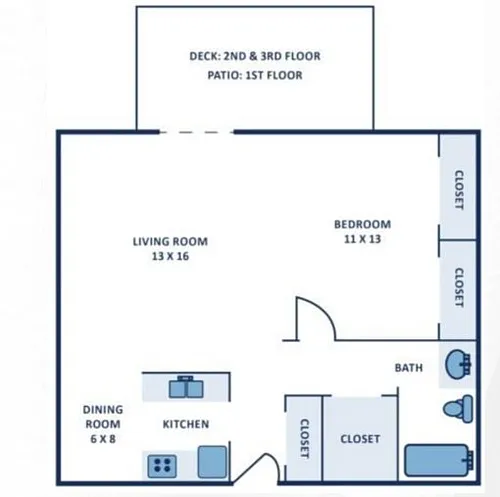 Floor plan One Bedroom
