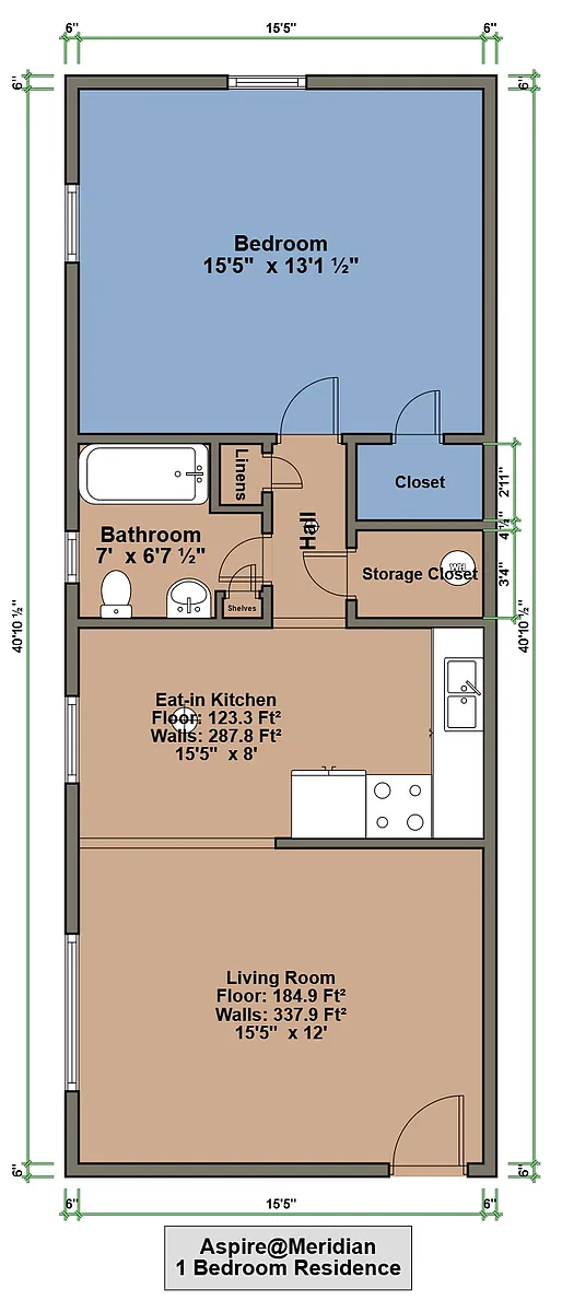 Floor plan 1BR-APT